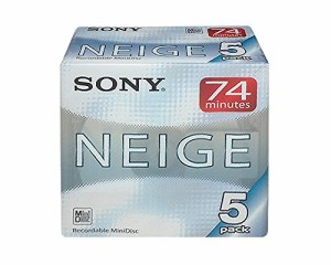 SONY 録音用MD(ミニディスク) Neige ネージュ 74分 5枚 5MDW74NEB(中古品)