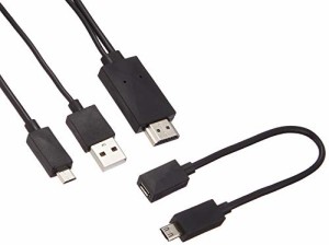 エアリア スマートスパイダー2 microUSB-HDMI 変換 MHL 専用 Galaxy 用変換(中古品)