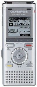 OLYMPUS ICレコーダー VoiceTrek 2GB MicroSD対応 MP3/WMA SLV シルバー V-(中古品)