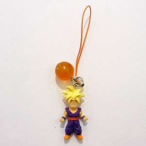 ドラゴンボールZ DBキャラストラップ4 ガシャポン 孫悟飯（超サイヤ人） 単(中古品)