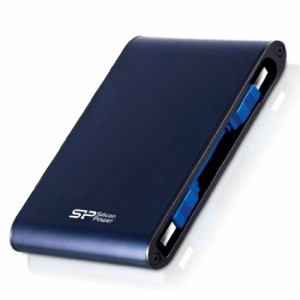 シリコンパワー ポータブルHDD 2TB 2.5インチ USB3.0/2.0対応 耐衝撃 防水 (中古品)