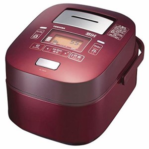 東芝 真空圧力IHジャー炊飯器（5.5合炊き）　レッドTOSHIBA　真空圧力かま (中古品)