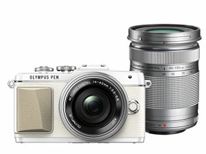 OLYMPUS PEN E-PL7 EZダブルズームキット ホワイト ミラーレス一眼  E-PL7 (中古品)