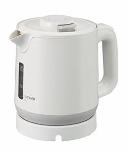 タイガー 魔法瓶 電気 ケトル 800ml ホワイト 蒸気レス わく子 PCJ-A080-W (中古品)