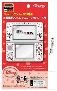 Newニンテンドー3DS専用液晶保護フィルム デコレーションシール付 ミッキー(中古品)