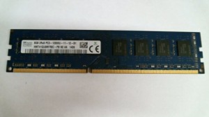 SK hynix PC3-12800U (DDR3-1600) 8GB 240ピン DIMM デスクトップパソコン (中古品)