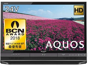 シャープ 24V型 液晶テレビ AQUOS LC-24R30-B ブルーレイ内蔵 HDD搭載 ブラ(中古品)