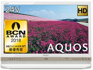 シャープ 24V型 液晶 テレビ AQUOS LC-24R30-W ハイビジョン ブルーレイ内 (中古品)