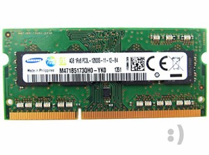 Samsung サムスン  4GB 省電力版 ノートパソコン用DDR3メモリー 1rx8 pc3(中古品)