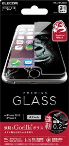 ELECOM iPhone 6s/6 液晶保護ガラスフィルム ゴリラガラス 浮きにくい [3D (中古品)