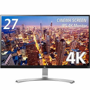 LG モニター ディスプレイ 27UD68-W 27インチ/4K(3840×2160)/IPS 非光沢/H(中古品)