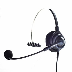顧客ニーズで生まれた業務用電話機ヘッドセット（２色対応）：ブラック・マ(中古品)