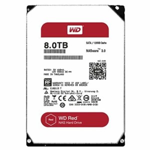 WD HDD 内蔵ハードディスク 3.5インチ 8TB WD Red NAS用 WD80EFZX 5400rpm (中古品)