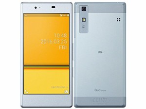 au Qua phone KYV37 京セラ アイスブルー 青色 白ロム(中古品)