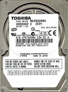 Toshiba MK2552GSX 250GB HDD2H02 C ZK91 JAPAN [並行輸入品](中古品)