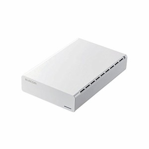 エレコム HDD 外付けハードディスク4TB ひかりTV4K録画対応 ホワイト ELD-E(中古品)