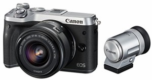 Canon ミラーレス一眼カメラ EOS M6 レンズEVFキット(シルバー) EF-M15-45m(中古品)