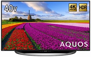 シャープ 40V型 液晶 テレビ AQUOS LC-40U45 4K HDR対応 低反射パネル搭載(中古品)