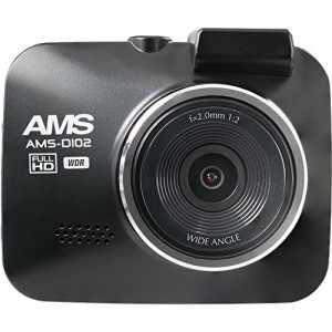 AMS（アムス）ドライブレコーダー AMS-D102 2.4インチ 200万画素 常時録画 (中古品)