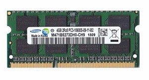 サムスン純正 PC3-10600(DDR3-1333) SO-DIMM 4GB 1.5V 204pin ノートPC用メ(中古品)