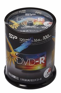 シリコンパワー 1回録画用 DVD-R 1-16倍速 ホワイトワイドプリンタブル 100(中古品)