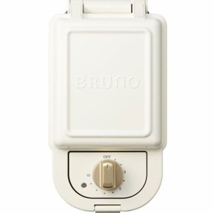 ブルーノ BRUNO ホットサンドメーカー 耳まで焼ける 電気 シングル ホワイ (中古品)