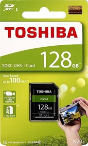 Toshiba 128GB N203 SDXC UHS - Iカード U1クラス10 SDカードメモリカード1(中古品)