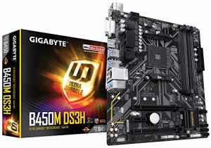 GIGABYTE B450M DS3H Micro-ATX マザーボード [AMD B450チップセット搭載] (中古品)