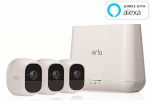  Works with Alexa認定製品 Arlo Pro 2 - カメラ3台セット 防犯 動体検知(中古品)