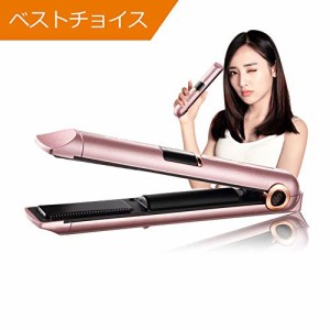 ヘアアイロン コードレス 2way ストレートアイロン ミニ ヘアカール 櫛付き(中古品)