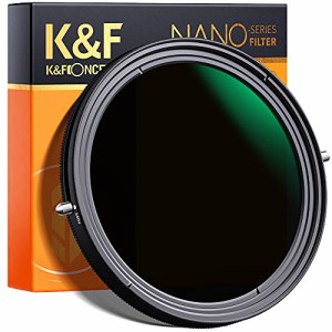 K&F Concept 67mm 可変NDフィルターND2-ND32+CPLフィルター 1枚2役レンズフ(中古品)