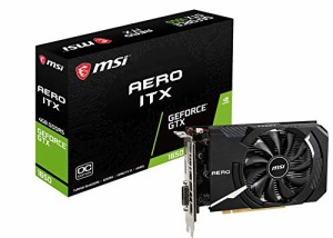 MSI GeForce GTX 1650 AERO ITX 4G OC グラフィックスボード VD6936(中古品)