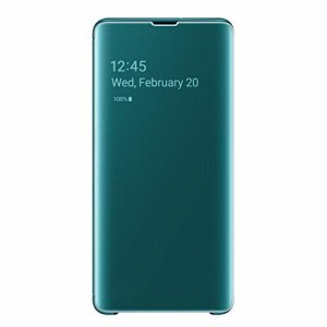 by Galaxy S10+Clear View Cover / グリーン [Galaxy純正 ] EF-Z(中古品)