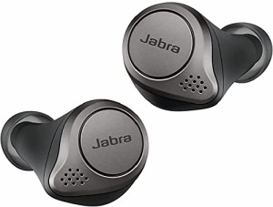 Jabra 完全ワイヤレスイヤホン Elite 75t チタニウムブラック IP55 Bluetoo(中古品)