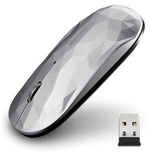 BUFFALO ワイヤレス モバイルマウス 2.4GHz レシーバー付属 FLEXUS 薄型軽 (中古品)