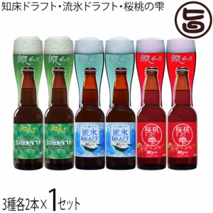 ギフト 網走ビール 知床ドラフト 流氷ドラフト 桜桃の雫 3種 各2本 6本詰合せギフトセット