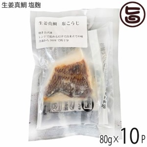 N‘ｓファクトリー 生姜真鯛 塩麹 80g×10P 高知県宿毛湾 国産 宿毛湾養殖 調理済み 味付き 魚 冷凍 惣菜