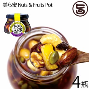 オルタナティブファーム宮古 美ら蜜 Nuts & Fruits Pot 140g×4瓶 有機JAS認証取得 サトウキビ ナッツ フルーツ