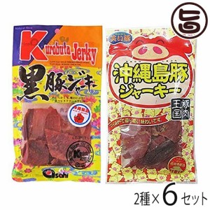 あさひ 黒豚ジャーキー & 島豚ジャーキー 2種セット×6セット 沖縄 人気 定番 土産 珍味 おつまみ