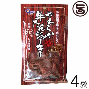 あさひ やわらか牛たんジャーキー 甘辛和風しょう油味 45g×4袋 沖縄黒糖 島唐辛子