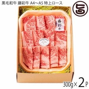 フジチク 九州産黒毛和牛 藤彩牛 A4〜A5 特上ロース 焼肉用 300g×2P 4人前 ご自宅用 お土産 贈答品 BBQ お花見