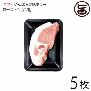 ギフト フレッシュミートがなは やんばる島豚あぐー ≪黒豚≫ ロース トンカツ用 120g×5枚 沖縄 肉