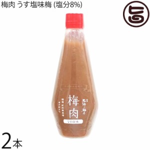 濱田 梅肉 うす塩味梅 (塩分8%) 340g×2本 梅肉ソース 梅肉チューブ クエン酸 リンゴ酸
