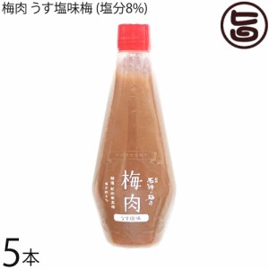 濱田 梅肉 うす塩味梅 (塩分8%) 340g×5本 梅肉ソース 梅肉チューブ クエン酸 リンゴ酸