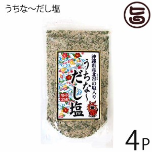 はぎの食品 沖縄限定 沖縄県産北谷の塩入り うちな〜だし塩 160g×4P だし塩 和風 お土産