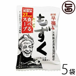 新鮮早摘みもずく たっぷり食べるスープ×5袋 沖縄 土産 フコイダン