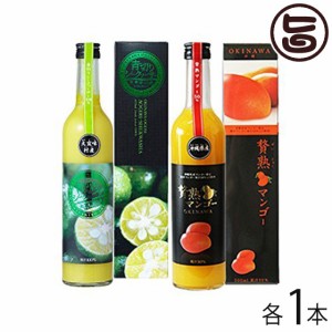 大宜味村産 青切シークヮーサー 100％ジュース 500ml / 贅熟 沖縄県産マンゴー 50％果汁入り飲料 500ml 沖縄 国産