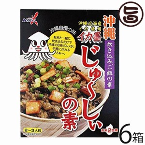 南都物産 イカ墨じゅ〜しぃの素(2〜3人前)×6箱 沖縄 土産 人気 ご飯の素 味付き 具入り