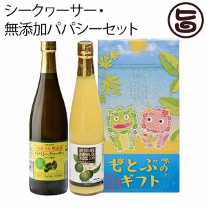 ギフト オキハム シークヮーサー・無添加パパシーセット 各1本 I-25 沖縄 土産 人気 希釈用 薄めて飲める ノビレチン豊富