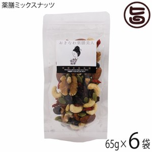 おきなわ薬膳美人 薬膳ミックスナッツ 65g×6P クコの実 松の実 かぼちゃの種 黒豆 クランベリー 送料無料
